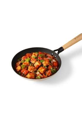 CUMIN CO. Enamel Cast Iron Fry Pan LITE | 1.4 L | 1.5 Qt | 24 cm | 9.4 Inch | Induction Compatible | Non-Toxic | Non-Stick