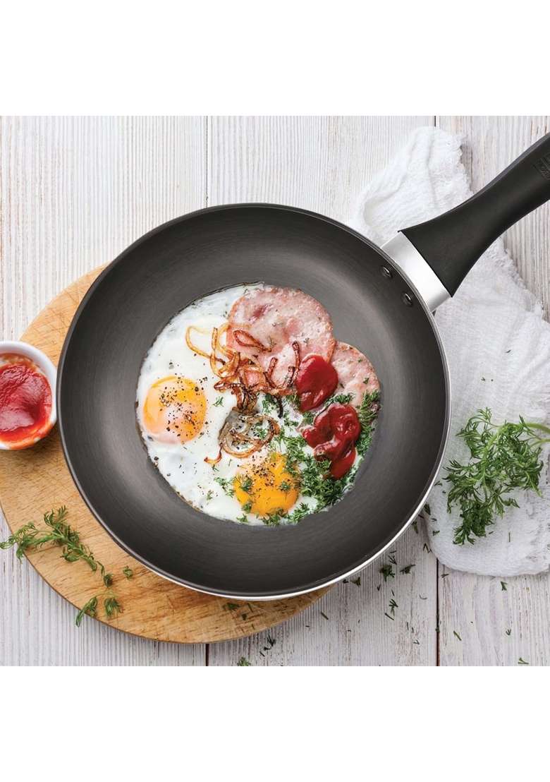 MILTON Pro cook Induction Cookware and Gas Stove Friendly Hard Anodized Non-Stick Fry Pan | 1.8 L | 1.9 Qt | 24 cm | 9.4 Inch - Indya