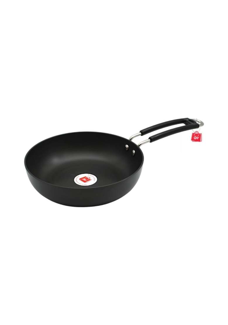 LAZYwindow Hard Anodised Fry Pan Black Induction Base | 1 L | 1.1 Qt - Indya