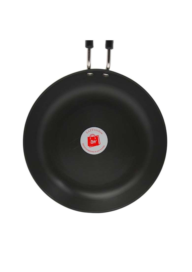 LAZYwindow Hard Anodized Fry Pan with Steel Handle | 1 L | 1.1 Qt - Indya