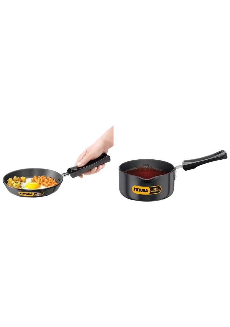 Hawkins Stainless Steel L01 Futura Hard Anodised Frying Pan | 1.5 L | 1.6 Qt | 18 cm | 7.1 Inch - Indya