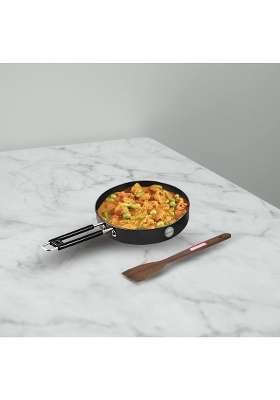 FLIXBLOOM Perfect Black Kitchen Hard Anodised Induction Base PFOA Free Omlette Egg Pan | 1.2 L | 1.3 Qt