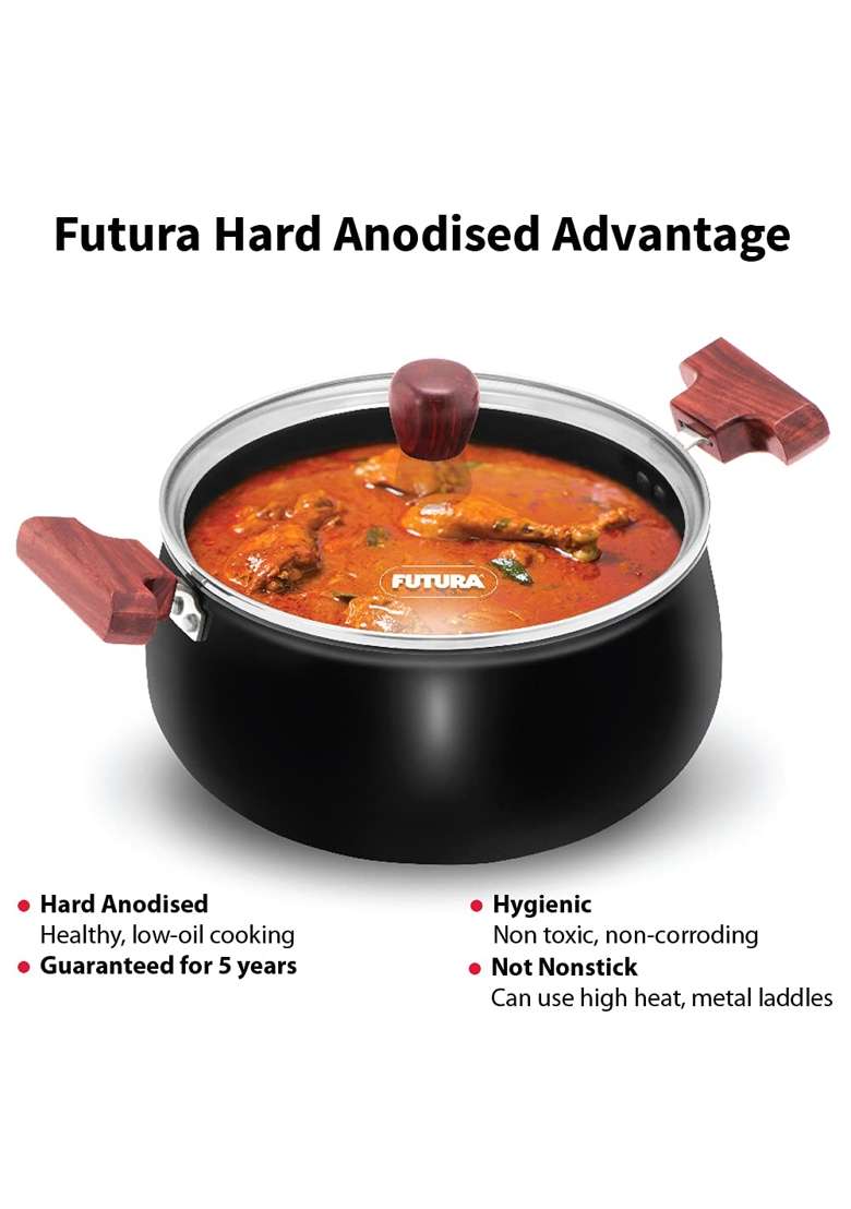 Hawkins Futura Cook N Serve Handi Cooking Pot | 4 L | 4.2 Qt | With Lid - Indya