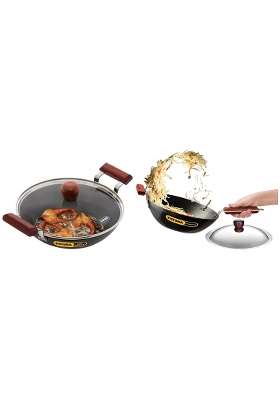 Hawkins Futura Non-Stick Stir-Fry Wok | 3 L | 3.2 Qt | 28 cm | 11 Inch | With Lid