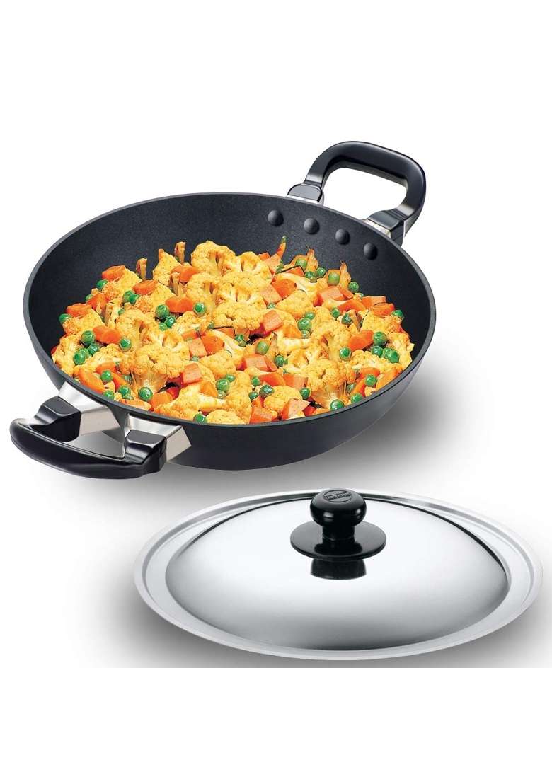 Hawkins - Q19 Futura Non-Stick Deep-Fry Pan | 3 L | 3.2 Qt | 22 cm | 8.7 Inch | With Lid - Indya