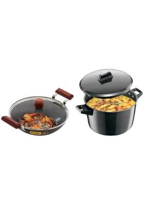 Hawkins Futura Hard Anodised Aluminium Deep Fry Pan | 2.5 L | 2.6 Qt