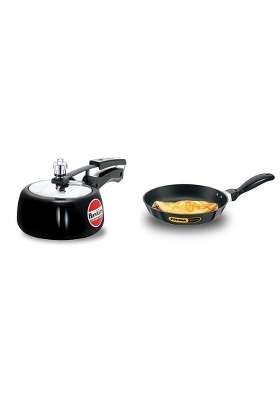 Hawkins Contura Hard Anodised Aluminium Pressure Cooker | 1.5 L | 1.6 Qt | 22 cm | 8.7 Inch | Non-Stick