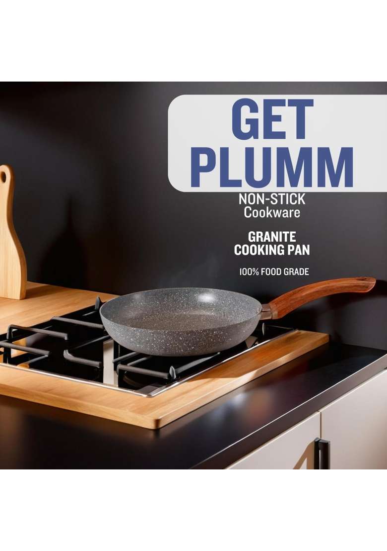 PLUMM Get Non Stick Frying Pan | 24 cm | 9.4 Inch | Induction Compatible | PFOA Free - Indya