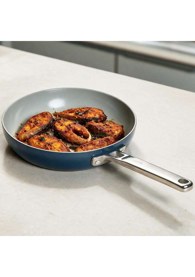 Ember Cookware Arcilla Ceramic Frying Pan | 24 cm | 9.4 Inch | Induction Compatible | Non-Toxic | Non-Stick - Indya