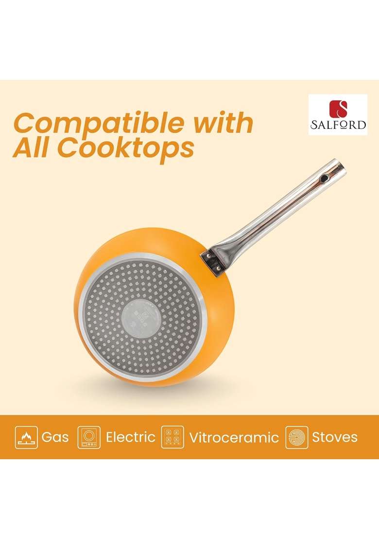 SALFORD Forged Ceramic Non-Stick Frypan | 1.2 L | 1.3 Qt | 20 cm | 7.9 Inch | Induction Compatible | PFOA Free - Indya