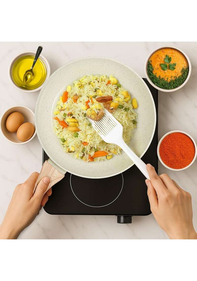 Drumstone Exclusive Multipurpose Ceramic Frypan Non | 1.6 L | 1.7 Qt | Non-Stick - Indya