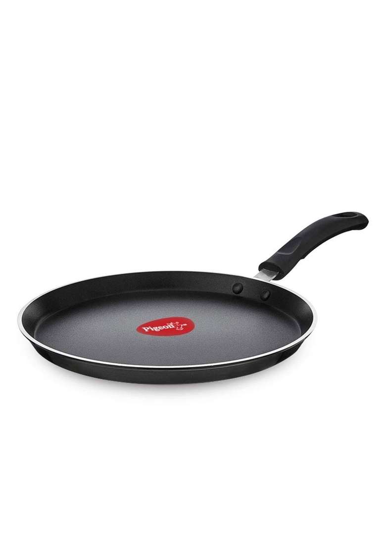 Pigeon Special Non Induction Base Aluminium Non Stick Flat Tawa Flat Griddle | 27 cm | 10.6 Inch - Indya