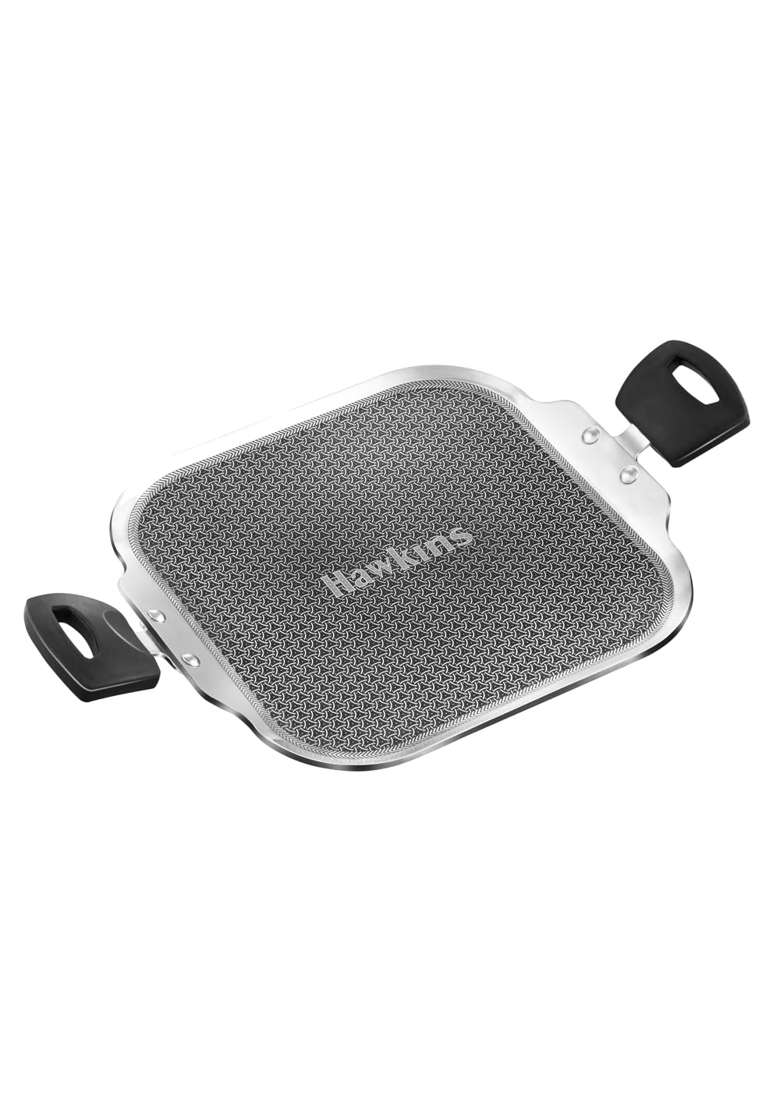 Hawkins Triply with Shielded Nonstick Square Tava Flat Griddle | 26 cm | 10.2 Inch | Induction Compatible - Indya