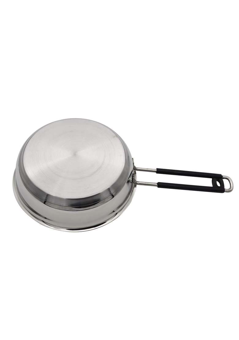 Bartan Star Heavy Geauge Stainless Steel Induction Bottom Fry Pan Tadka Pan | 1200 ml | 40.6 fl oz - Indya
