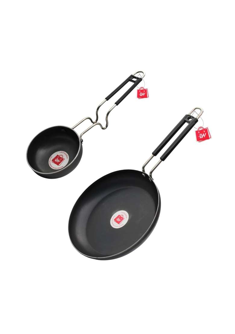 LAZYwindow Iron Fry Pan and Tadka Pan Combo - Indya
