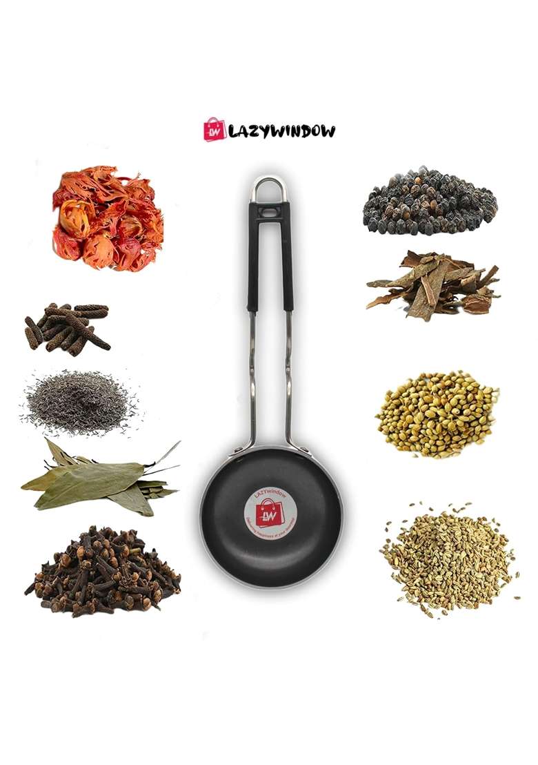 LAZYwindow Iron Fry Pan and Tadka Pan Combo - Indya