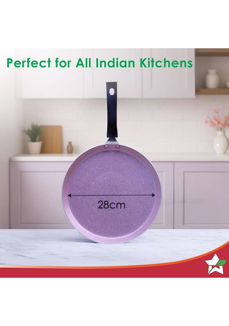 Wonderchef Valencia Non-Stick Dosa Tawa Dosa Pan | 28 cm | 11 Inch | PFOA Free - Indya