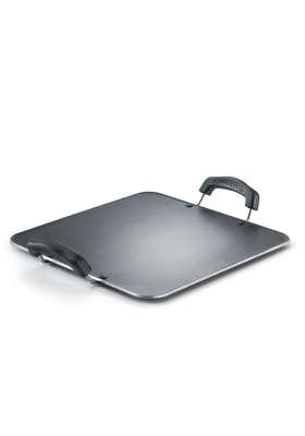 Prestige Aluminium Omega Select Plus Residue Free Non-Stick Heavy Gauge Square Tawa Flat Griddle | 30 cm | 11.8 Inch