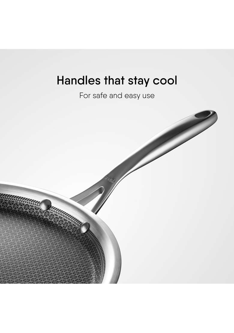 stahl Artisan Hybrid Triply Dosa Tawa Dosa Pan | 28 cm | 11 Inch | Induction Compatible | Non-Stick - Indya