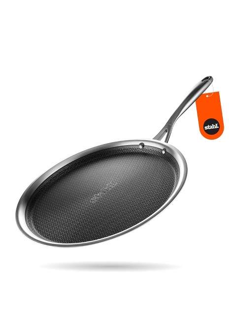 stahl Artisan Hybrid Triply Dosa Tawa Dosa Pan | 28 cm | 11 Inch | Induction Compatible | Non-Stick