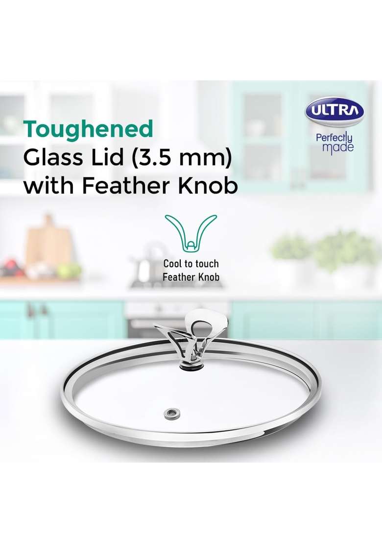 ULTRA Triply Saute Pan | 1.6 L | 1.7 Qt | 22 cm | 8.7 Inch | Non-Stick | Food Safe - Indya