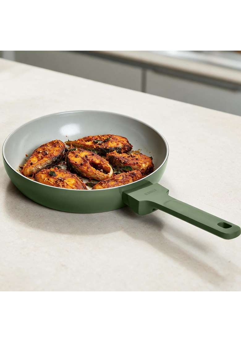 Ember Cookware Arcilla Ceramic Frying Pan | 24 cm | 9.4 Inch | Non-Toxic | Non-Stick - Indya