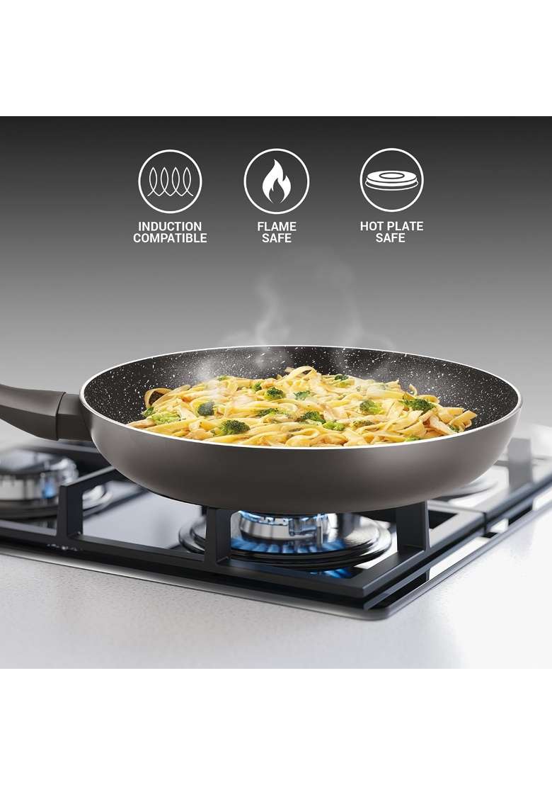 MILTON Pro cook Induction Cookware and Gas Stove Friendly Granito Fry Pan | 30 cm | 11.8 Inch | Non-Stick - Indya