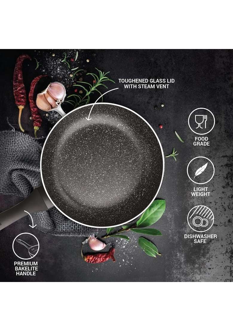 MILTON Pro cook Induction Cookware and Gas Stove Friendly Granito Fry Pan | 30 cm | 11.8 Inch | Non-Stick - Indya