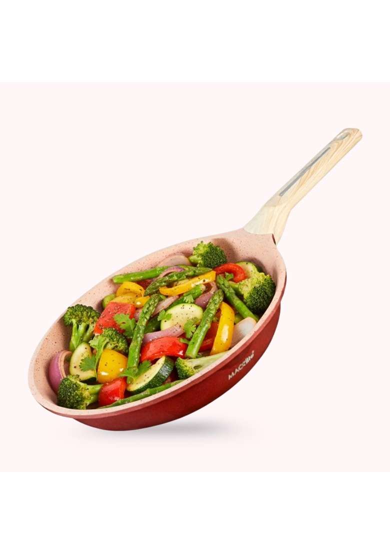 MACclite Butter Scotch Die Cast Triumph Non Stick Frying Pan | 2 L | 2.1 Qt | 24 cm | 9.4 Inch | Induction Compatible | Dishwasher Safe | PFOA Free - Indya