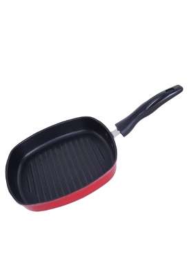 NIRLON Non Stick Aluminium Square Grill Pan Gas Stove Compatible Only | 22.5 cm | 8.9 Inch