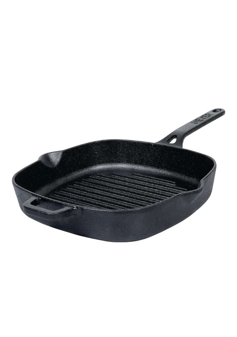 Meyer Cast Iron Grill Pan Cast Iron Pan | 25 cm | 9.8 Inch | Induction Compatible - Indya