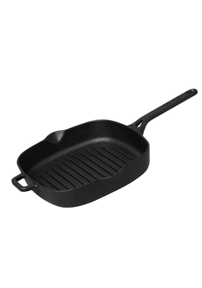 Meyer Cast Iron Grill Pan Cast Iron Pan | 25 cm | 9.8 Inch | Induction Compatible - Indya