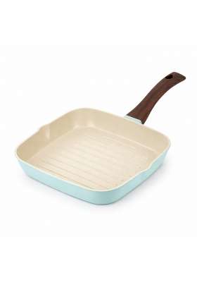 Vinod Ceravit Ceramic Non Stick Grill Pan | 2 L | 2.1 Qt | 24 cm | 9.4 Inch | Induction Compatible | PFOA Free | Non-Toxic