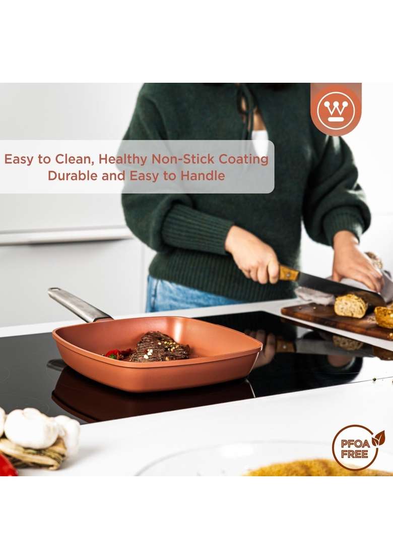 Westinghouse Performance Series Wcfp0095g28or Induction Grill Pan | 28 cm | 11 Inch - Indya