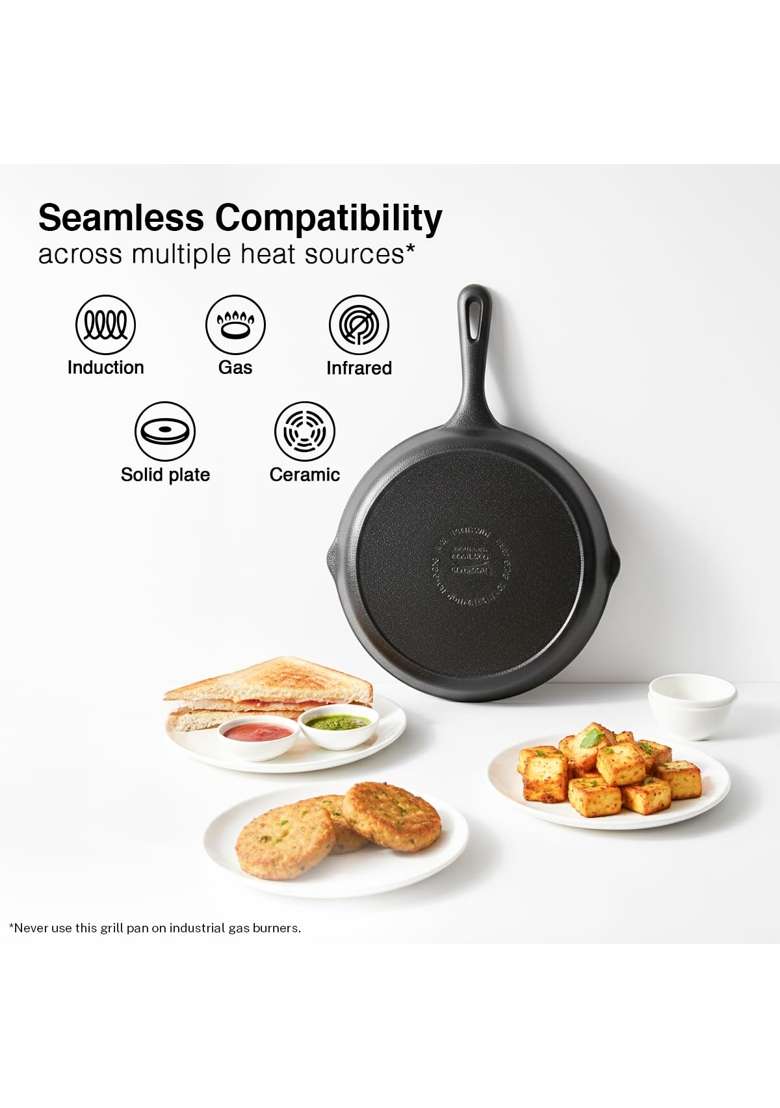 Prestige Cast Iron Grill Pan - Indya