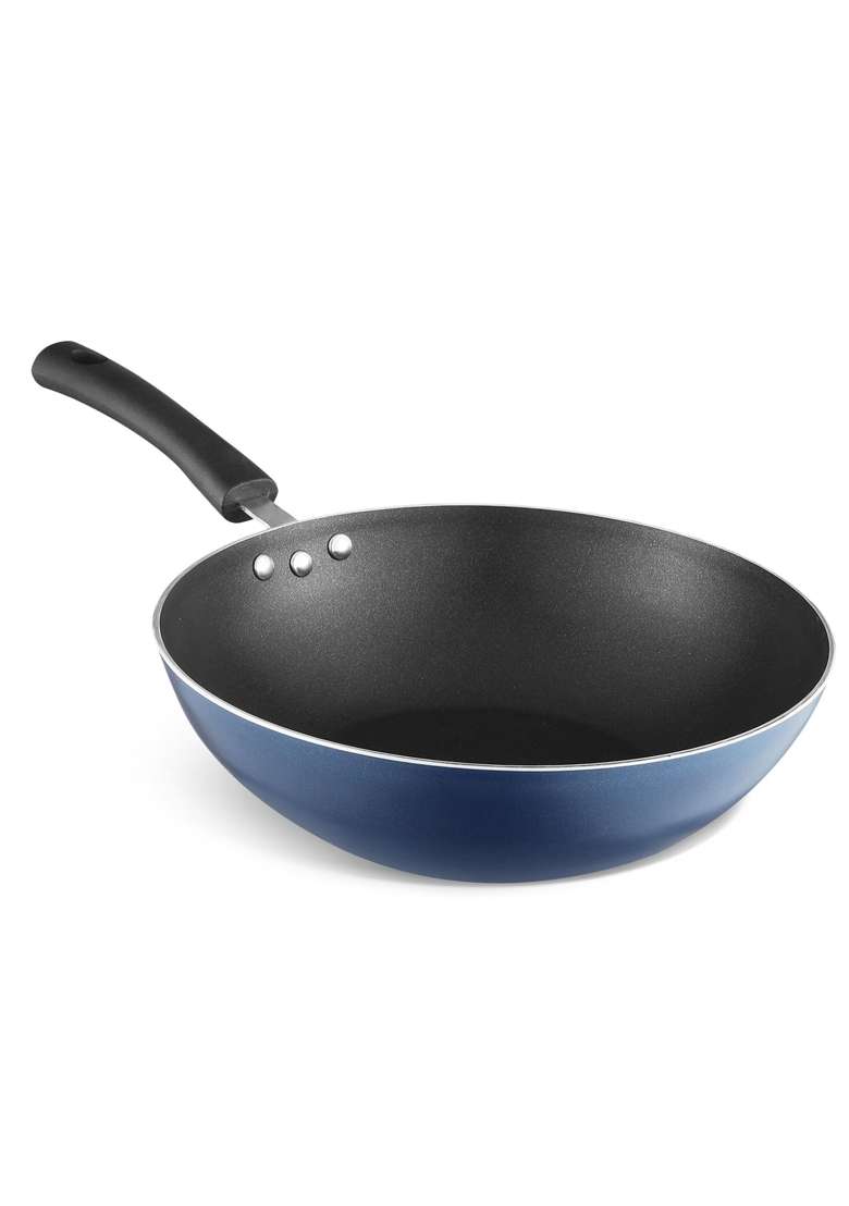 Vinod Zest Aluminium Non Stick Wok | 3 L | 3.2 Qt | 26 cm | 10.2 Inch - Indya