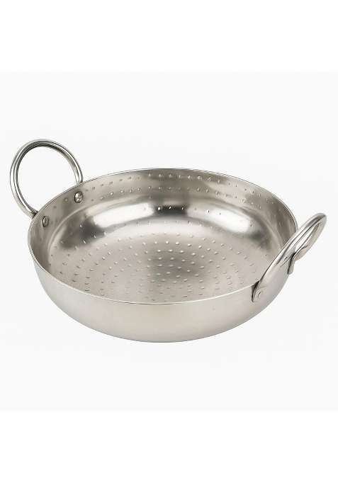 BARTN Stainless Steel Heavy Gauge Kadhai | 2 L | 2.1 Qt | Hammered Finish | Rust Resistant