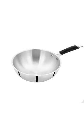 MARWALL Triply Stainless Steel Wok | 18 cm | 7.1 Inch