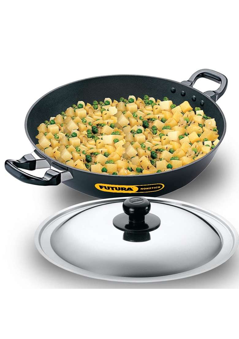 Hawkins Futura Nonstick Kadhai Wok | 4 L | 4.2 Qt | 30 cm | 11.8 Inch - Indya