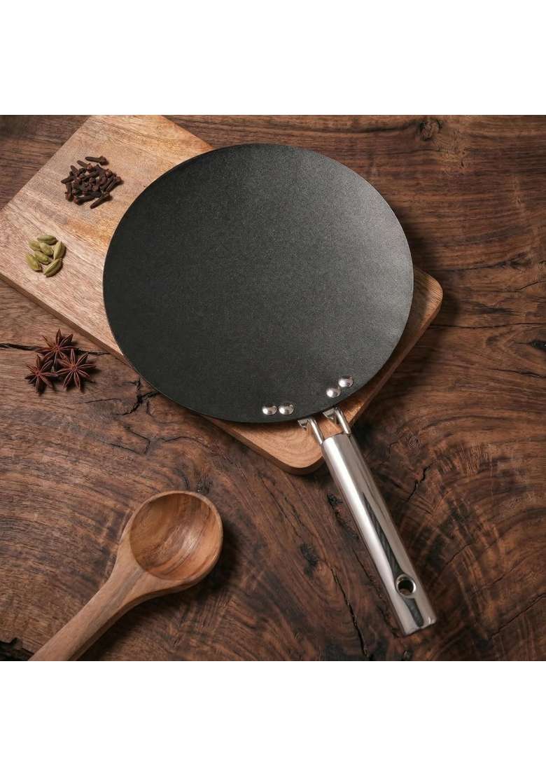 Lifelong Carbon Steel Iron | 25 cm | 9.8 Inch | Induction Compatible | Non-Stick - Indya