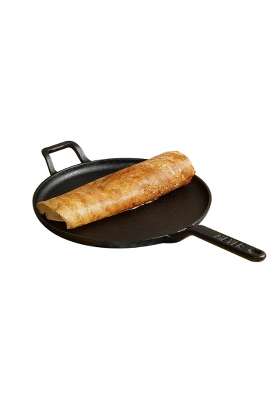Meyer Pre-Seasoned Cast Iron Flat Dosa | 28 cm | 11 Inch | Induction Compatible