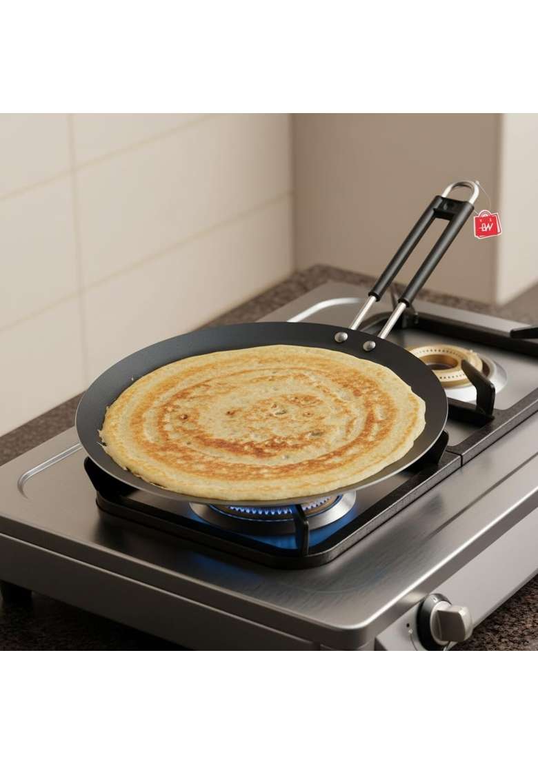 LAZYwindow Iron Deep Kadhai Wok and Tawa Combo | Induction Compatible - Indya