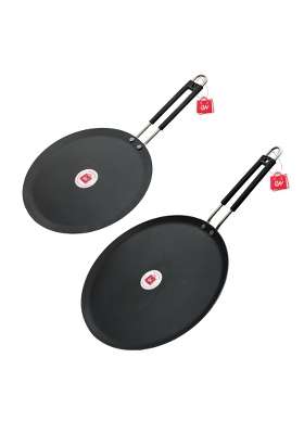 LAZYwindow Iron Tawa Flat Griddle Combo Pack | Induction Compatible