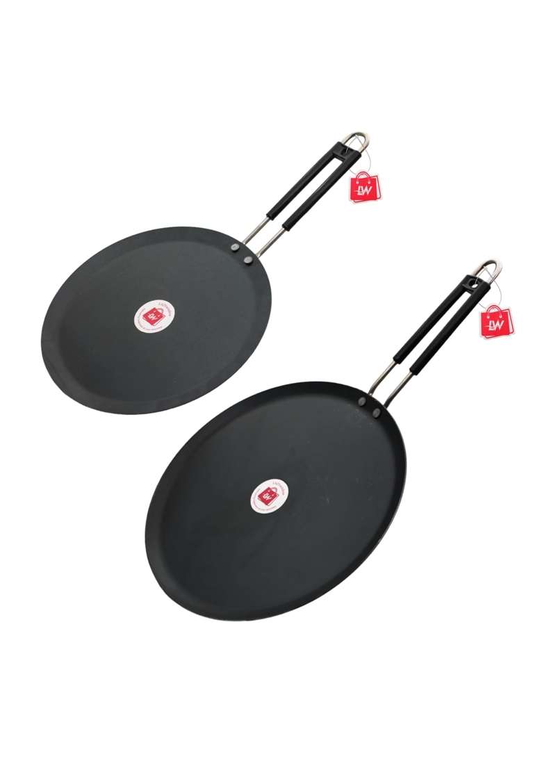 LAZYwindow Iron Tawa Flat Griddle Combo Pack | Induction Compatible - Indya