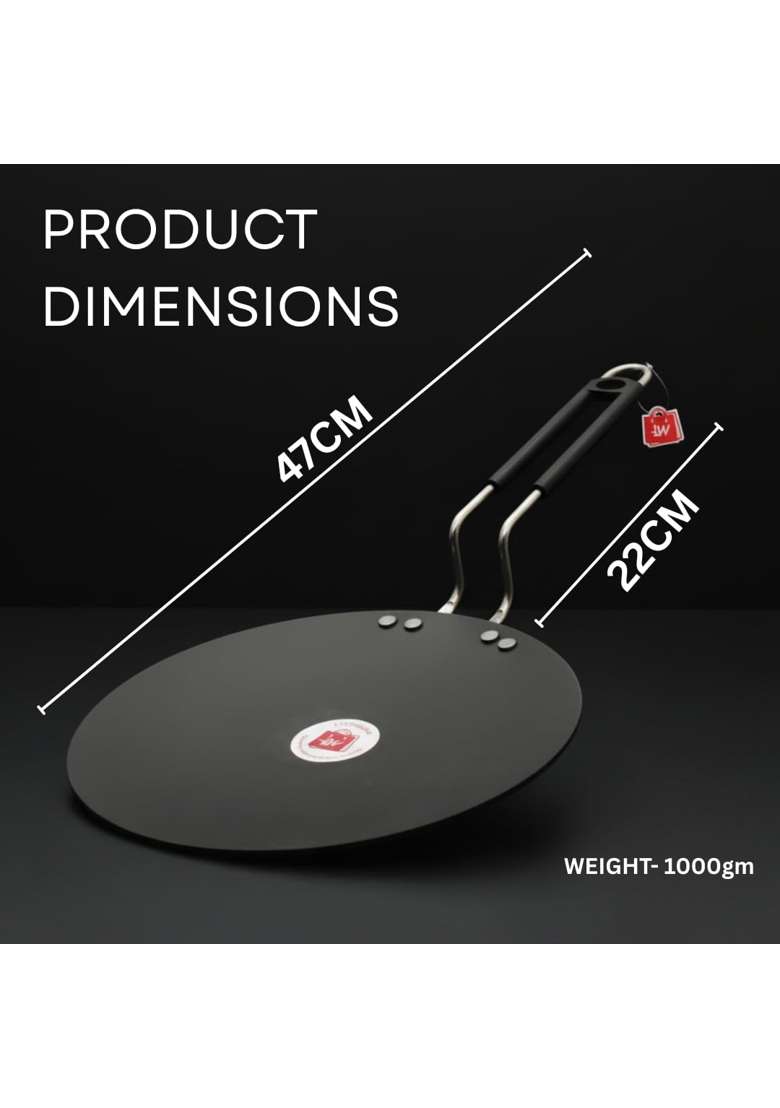 LAZYwindow Iron Deep Kadhai Wok and Tawa Set | Pack of 3 - Indya