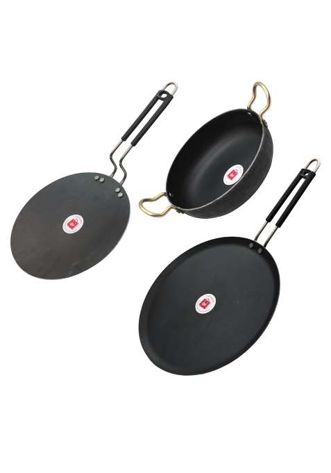 LAZYwindow Roti Tawa Dosa Tawa Dosa Pan | 3-Piece Set