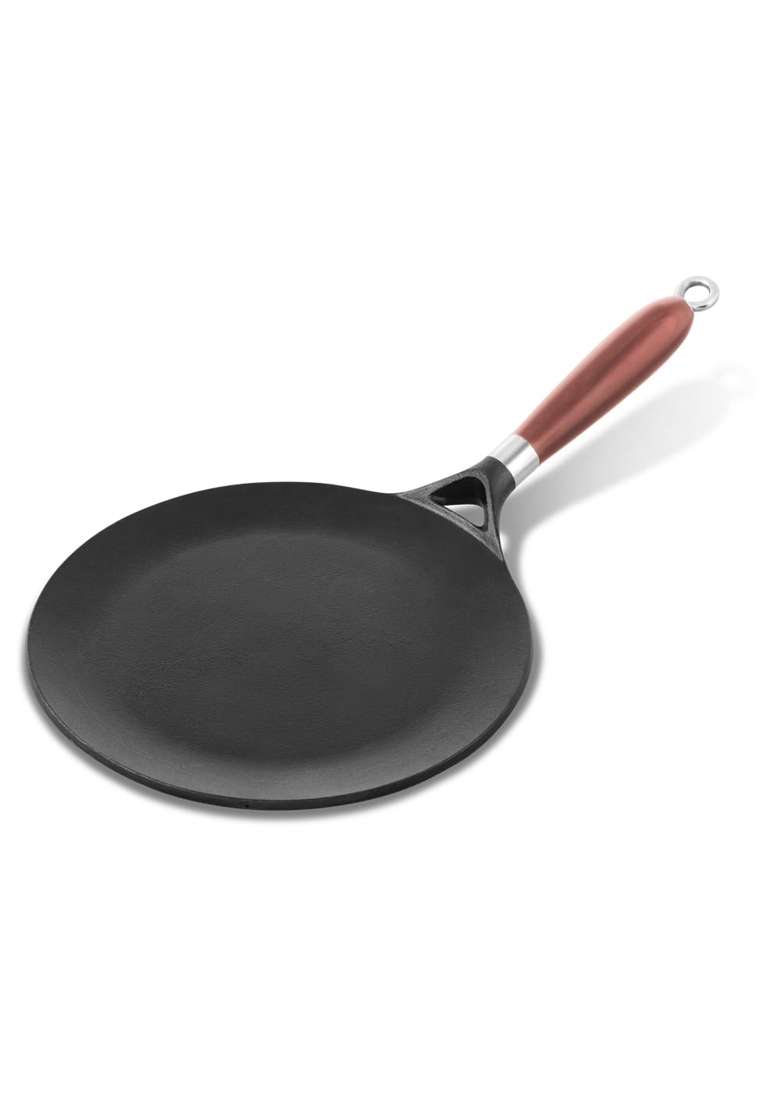 Hawkins Futura Reinforced Cast Iron Tava Flat Griddle | 26 cm | 10.2 Inch | Induction Compatible | Pre-Seasoned - Indya
