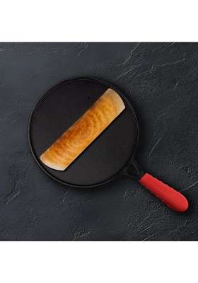Pigeon By Stovekraft Pre-Seasoned Cast Iron Tawa Flat Griddle | 28 cm | 11 Inch | Non-Toxic | Non-Stick