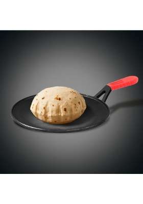 Pigeon Imperi Cast Iron Concave Dosa Roti Tawa Flat Griddle | 26 cm | 10.2 Inch | Induction Compatible | Non-Toxic | Pre-Seasoned | Non-Stick
