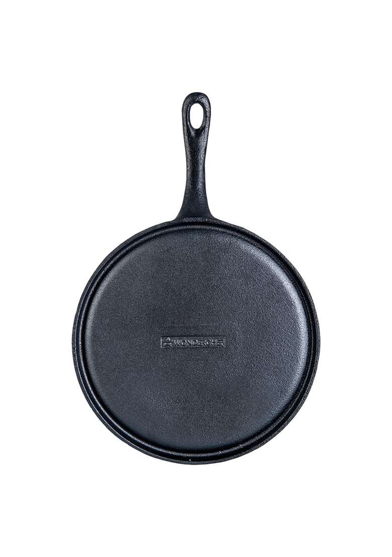 Wonderchef Forza Cast-Iron Dosa Tawa Dosa Pan Pan | 25 cm | 9.8 Inch | Induction Compatible | Pre-Seasoned - Indya